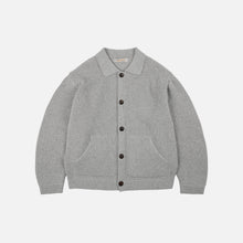 Load image into Gallery viewer, ULTRA HEAVYWEIGHT COLLAR CARDIGAN - LIGHT GREY