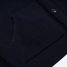 Load image into Gallery viewer, ULTRA HEAVYWEIGHT COLLAR CARDIGAN - NAVY