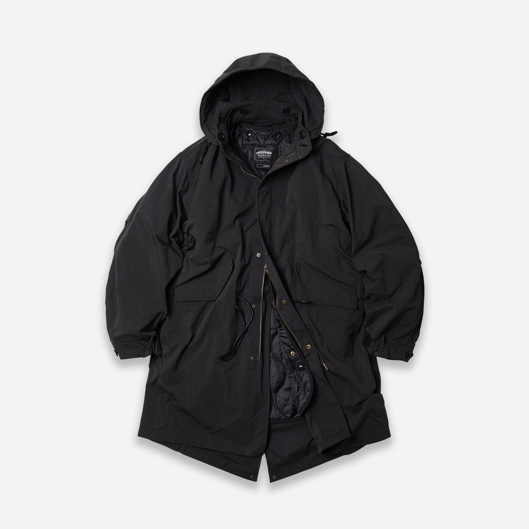 VINCENT M1965 FISHTAIL PARKA JACKET - BLACK - THE GREAT