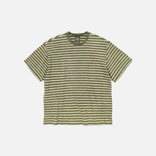 Load image into Gallery viewer, VINTAGE FADED STRIPE HALF T-SHIRT - DARK GREEN