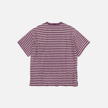 Load image into Gallery viewer, VINTAGE FADED STRIPE HALF T-SHIRT - PURPLE