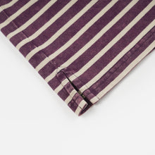 Load image into Gallery viewer, VINTAGE FADED STRIPE HALF T-SHIRT - PURPLE