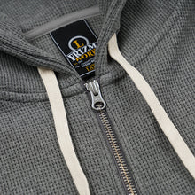 Load image into Gallery viewer, WAFFLE HOOD ZIP UP PARKA - GREY