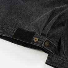 Load image into Gallery viewer, WASHED DENIM TRUCKER JACKET - BLACK