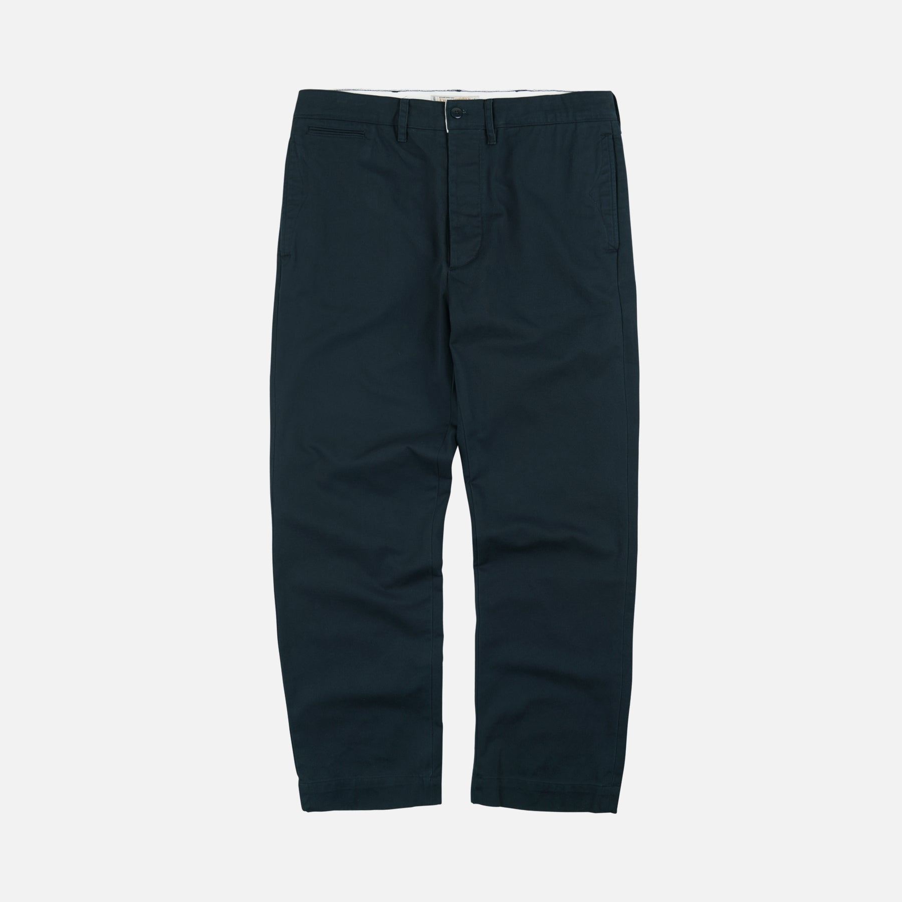 WASHED OFFICER CHINO PANTS - NAVY - THE GREAT DIVIDE