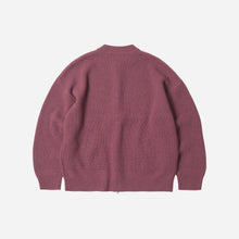 Load image into Gallery viewer, WOOL DECK ZIP UP CARDIGAN - INDIAN PINK