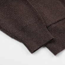 Load image into Gallery viewer, WOOL DECK ZIP UP CARDIGAN - CHOCO BROWN