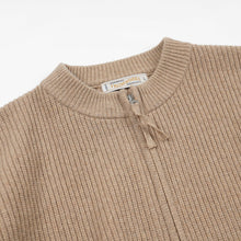 Load image into Gallery viewer, WOOL DECK ZIP UP CARDIGAN - OATMEAL