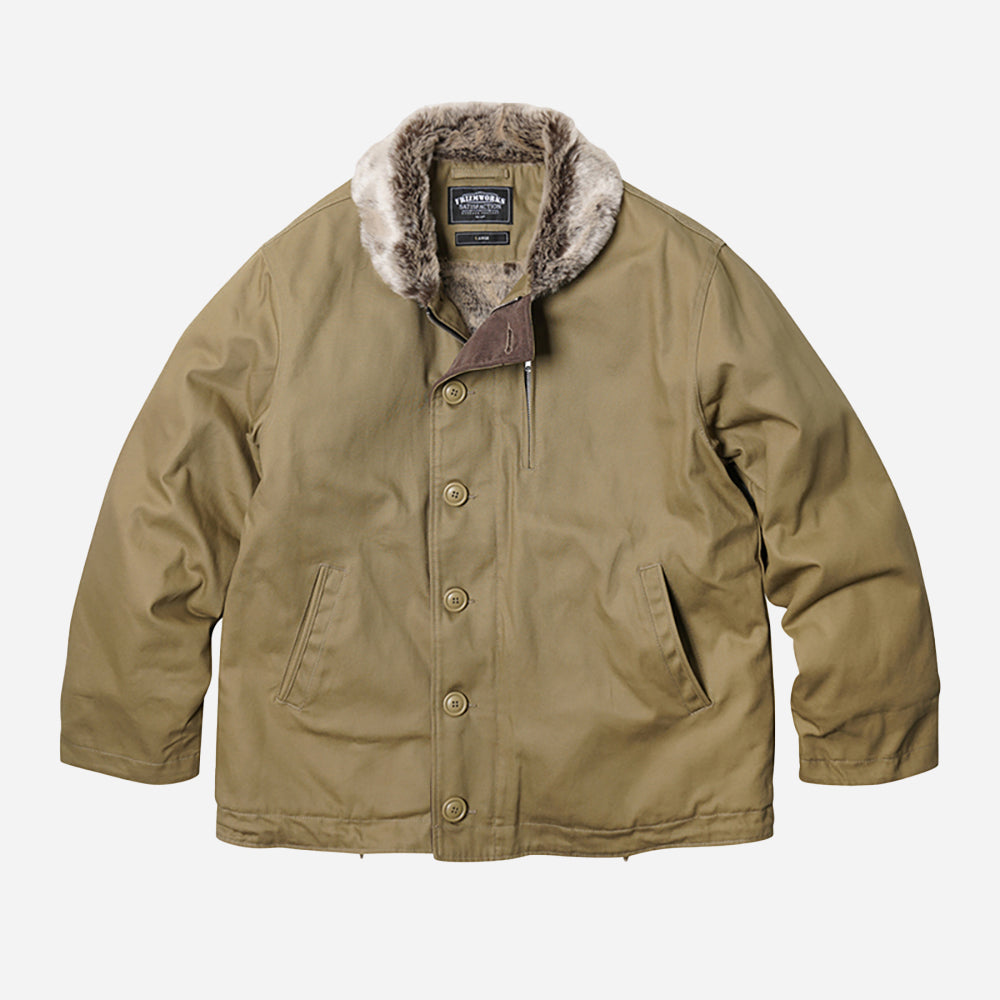 EDGAR N-1 DECK JACKET - BEIGE - THE GREAT DIVIDE – Frizmworks
