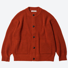 Load image into Gallery viewer, HEAVY WOOL ROUND CARDIGAN - BRICK