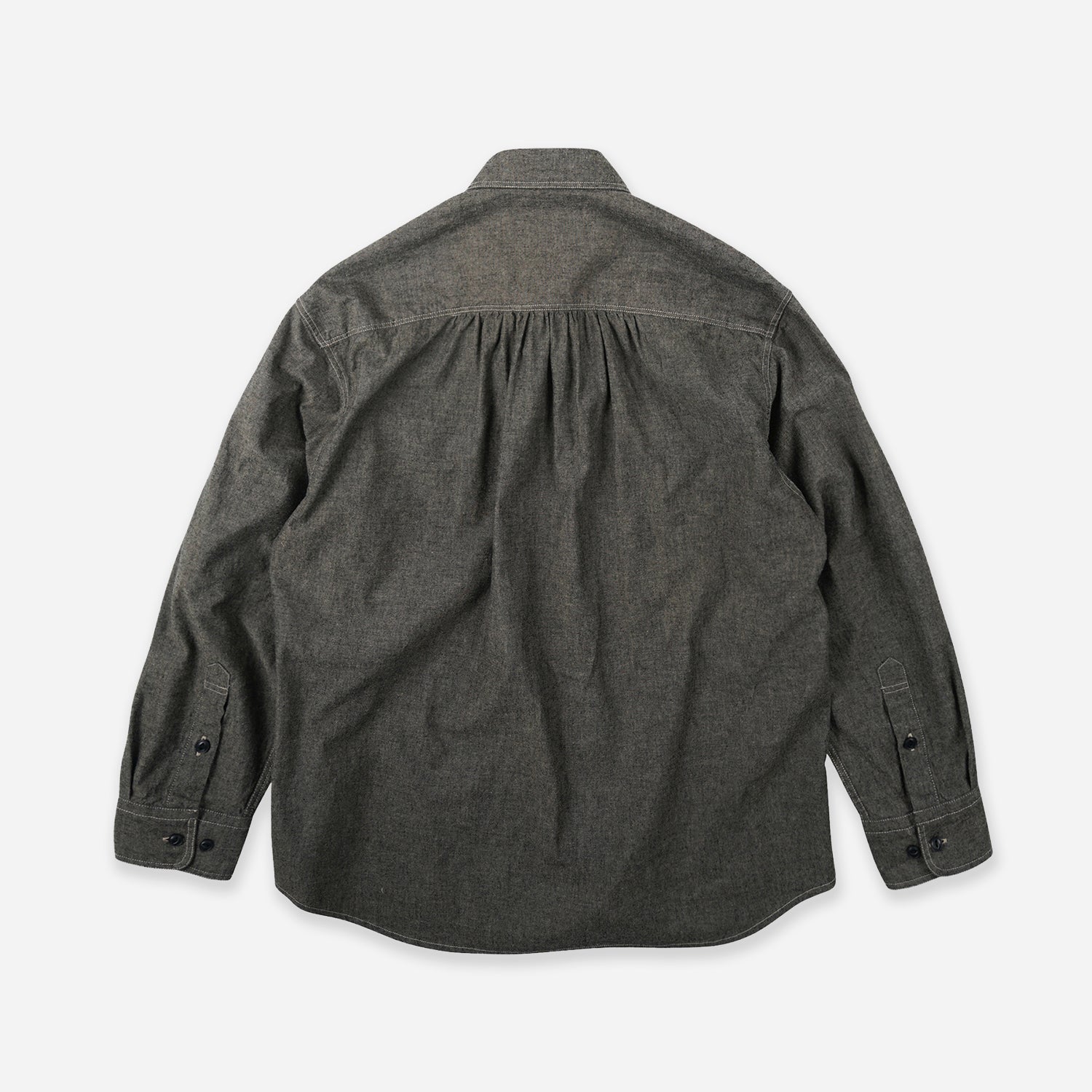 1920'S CHAMBRAY WORK SHIRT - MUD -THE GREAT DIVIDE – Frizmworks
