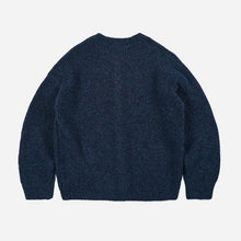 Load image into Gallery viewer, BRUSHED WOOL ROUND CARDIGAN - INDIGO
