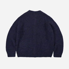 Load image into Gallery viewer, BRUSHED WOOL ROUND CARDIGAN - PURPLE
