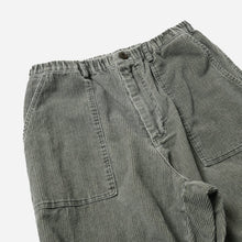Load image into Gallery viewer, CORDUROY BANDING WIDE FATIGUE PANTS - OLIVE
