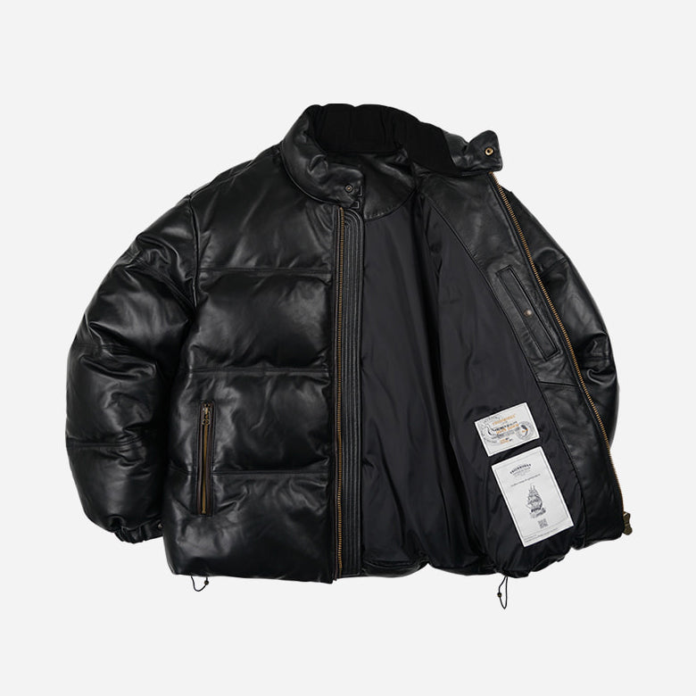 SNOWDON LEATHER DOWN JACKET - BROWN - THE GREAT DIVIDE – Frizmworks