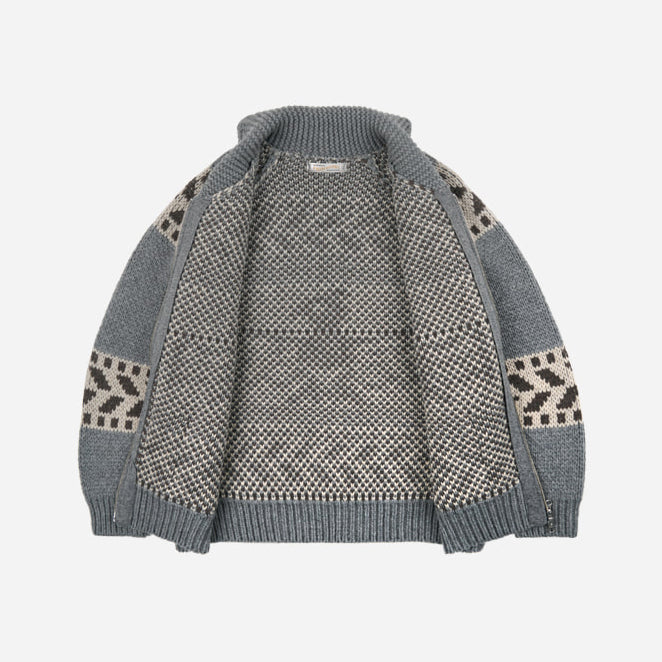 THUNDERBIRD COWICHAN CARDIGAN -GREY – Frizmworks