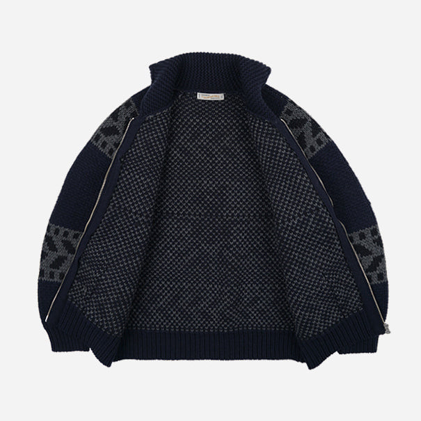 THUNDERBIRD COWICHAN CARDIGAN - NAVY - THE GREAT DIVIDE – Frizmworks