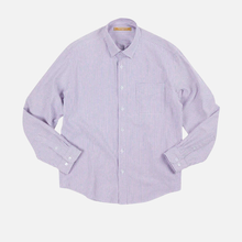 Load image into Gallery viewer, OG STRIPED OXFORD OVERSIZED SHIRT - PURPLE
