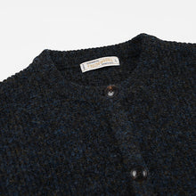 Load image into Gallery viewer, BRUSHED WOOL ROUND CARDIGAN - BLACK
