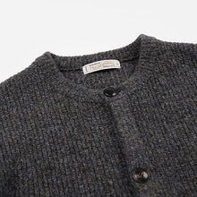 Load image into Gallery viewer, BRUSHED WOOL ROUND CARDIGAN - BROWN
