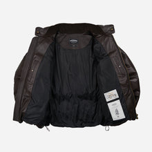 Load image into Gallery viewer, SNOWDON LEATHER DOWN JACKET - BROWN

