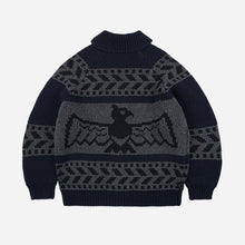 Load image into Gallery viewer, THUNDERBIRD COWICHAN CARDIGAN - NAVY
