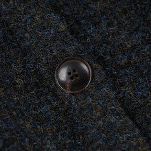 Load image into Gallery viewer, BRUSHED WOOL ROUND CARDIGAN - BLACK
