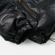 Load image into Gallery viewer, SNOWDON LEATHER DOWN JACKET - BLACK
