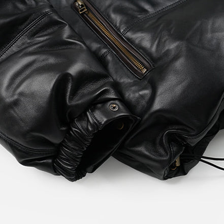 SNOWDON LEATHER DOWN JACKET - BROWN - THE GREAT DIVIDE – Frizmworks