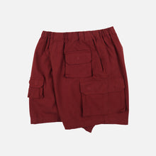 Load image into Gallery viewer, CANVAS MULTI POCKET SHORTS BURGUNDY
