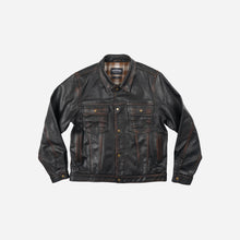 Load image into Gallery viewer, Cowhide Storm Trucker Jacket - Washed Brown
