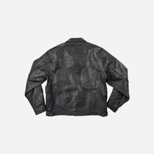 Load image into Gallery viewer, Cowhide Storm Trucker Jacket - Washed Brown
