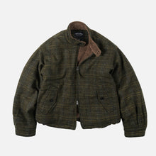 Load image into Gallery viewer, FLUFFY WOOL HARRINGTON JACKET - SEAWEED
