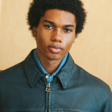 Load image into Gallery viewer, DESTROYED LEATHER JACKET - WASHED NAVY
