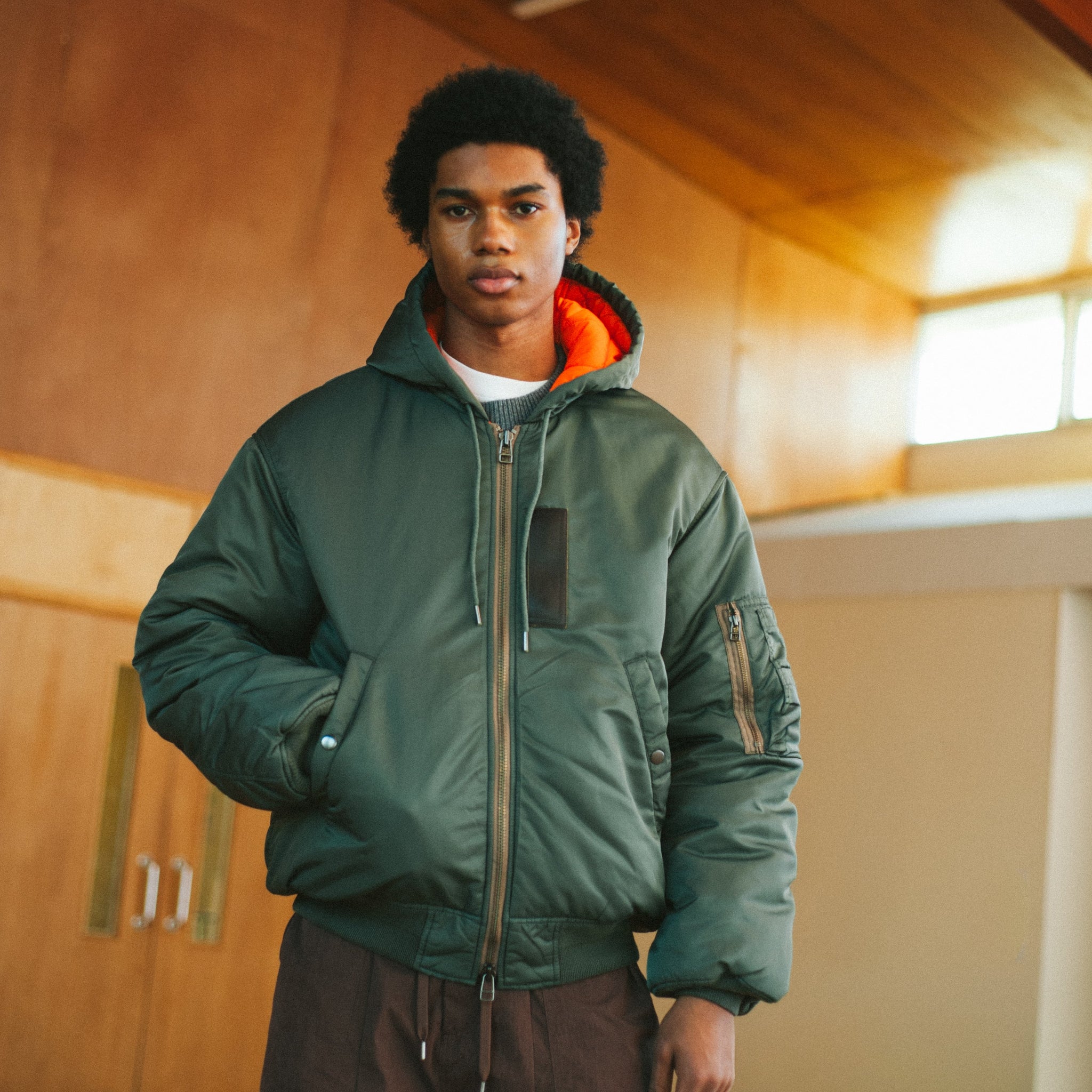 ACTIVE MA-1 HOODED JACKET - OLIVE - THE GREAT DIVIDE – Frizmworks