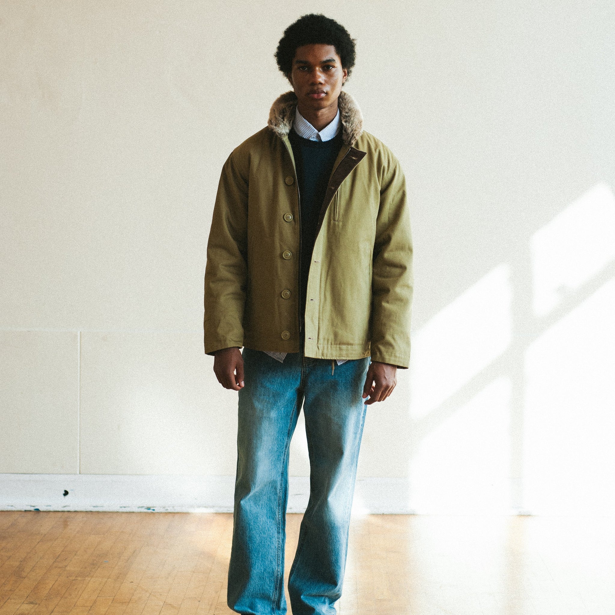 EDGAR N-1 DECK JACKET - BEIGE - THE GREAT DIVIDE – Frizmworks