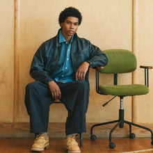 Load image into Gallery viewer, DESTROYED LEATHER JACKET - WASHED NAVY
