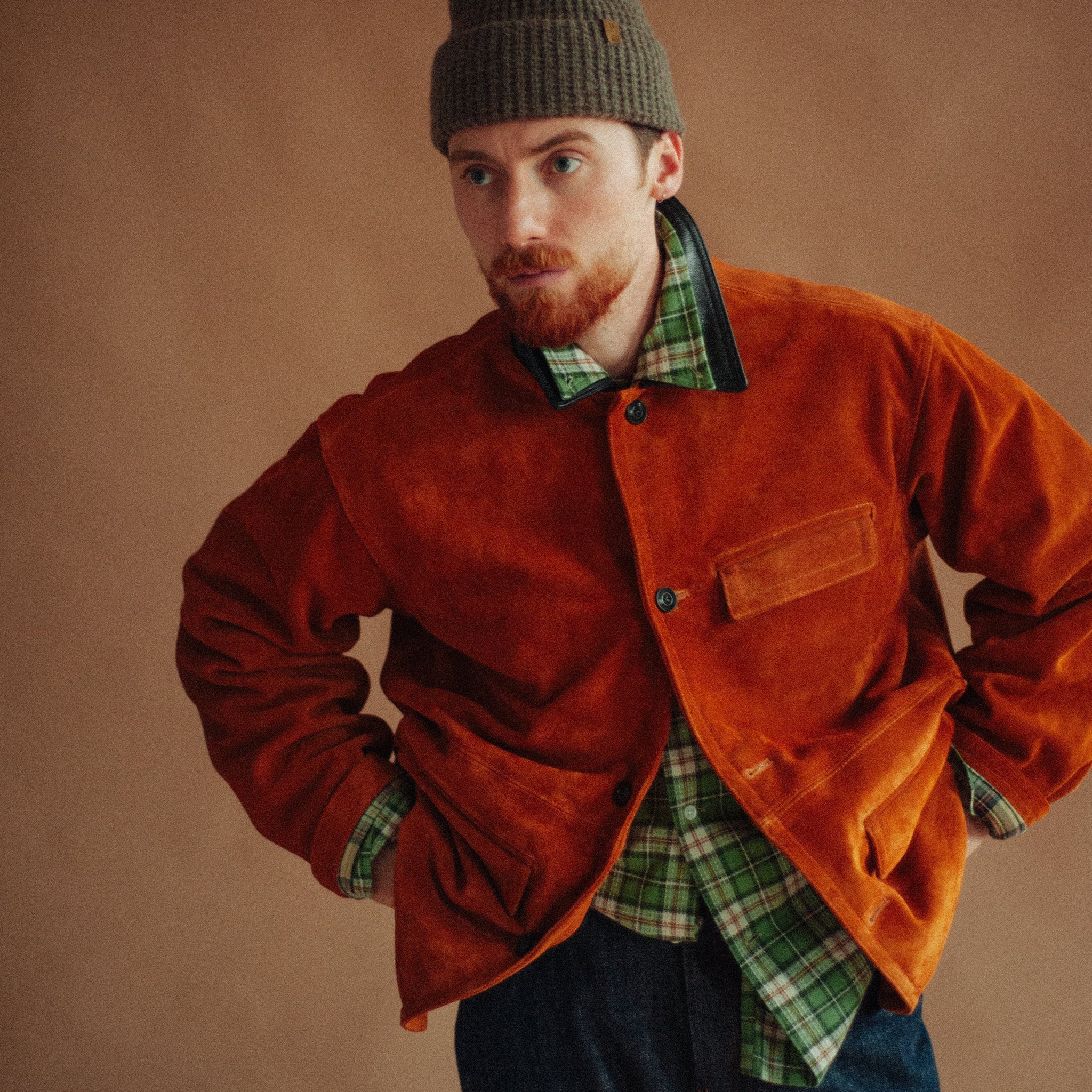 SUEDE FRENCH CAR COAT - CAMEL - THE GREAT DIVIDE – Frizmworks