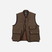 Load image into Gallery viewer, Herringbone Wool Hunting Vest - Brown Green
