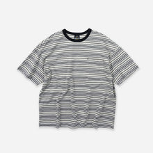 Load image into Gallery viewer, HORIZON STRIPE HALF T-SHIRT - OATMEAL

