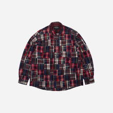Load image into Gallery viewer, Madras Patchwork Relaxed Shirt - Wine
