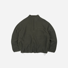 Load image into Gallery viewer, Mock Neck Fleece Anorak Parka - Dark Green
