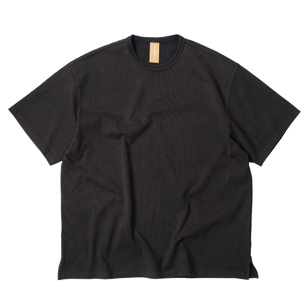 OG VINTAGE DYEING HALF TEE - BLACK BROWN