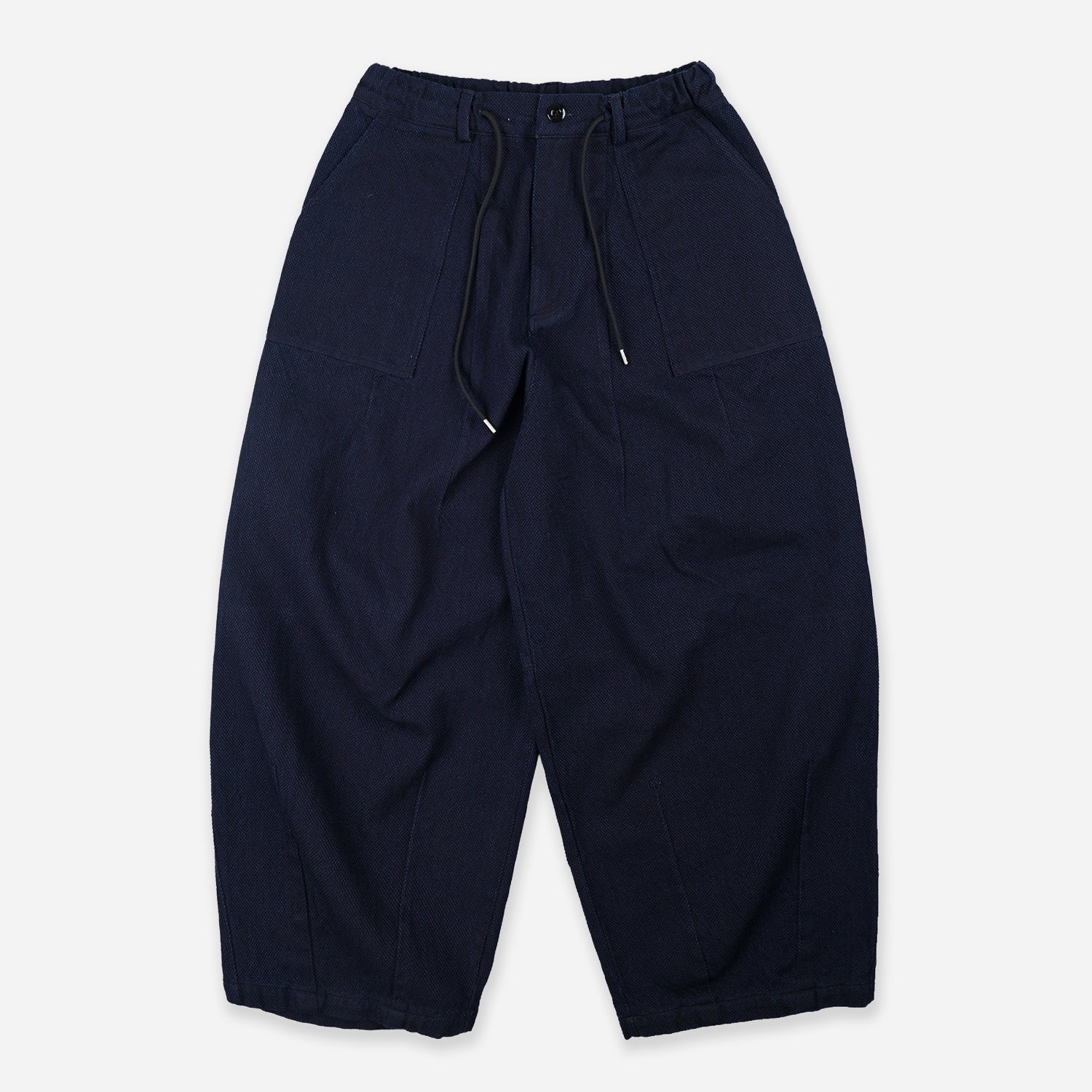 SASHIKO DENIM BALLOON PANTS - INDIGO - THE GREAT DIVIDE – Frizmworks