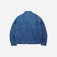 Load image into Gallery viewer, Sashiko Denim Trucker Jacket - Mid Blue
