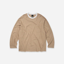 Load image into Gallery viewer, STRIPE RELAXED LONG SLEEVE T-SHIRT - BEIGE
