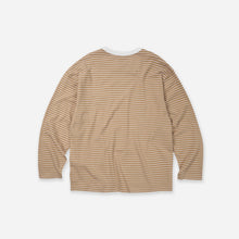 Load image into Gallery viewer, STRIPE RELAXED LONG SLEEVE T-SHIRT - BEIGE
