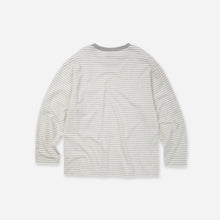 Load image into Gallery viewer, STRIPE RELAXED LONG SLEEVE T-SHIRT - IVORY
