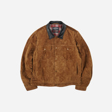 Load image into Gallery viewer, Suede Storm Trucker Jacket - Whiskey
