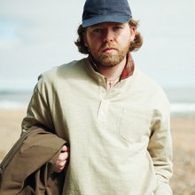 Load image into Gallery viewer, SLUB HENLEY L/S T-SHIRT - KHAKI BEIGE
